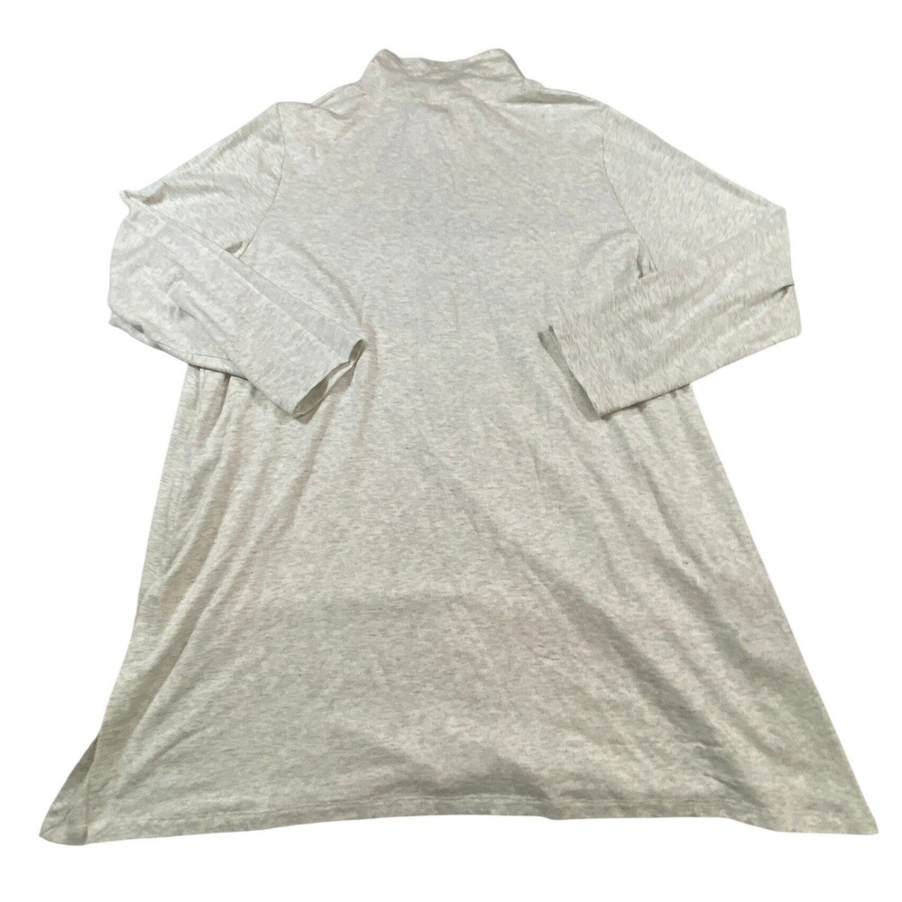 Eileen Fisher Gray Tencel Lyocell Mock Neck Long Sleeve Tunic‎ Top XL R18TTU